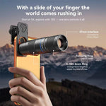 APEXEL TeleZoom 5–10X ズーム望遠レンズキット スマートフォン用 オールインワンユニバーサルクリップ付き、APL-T5-10X