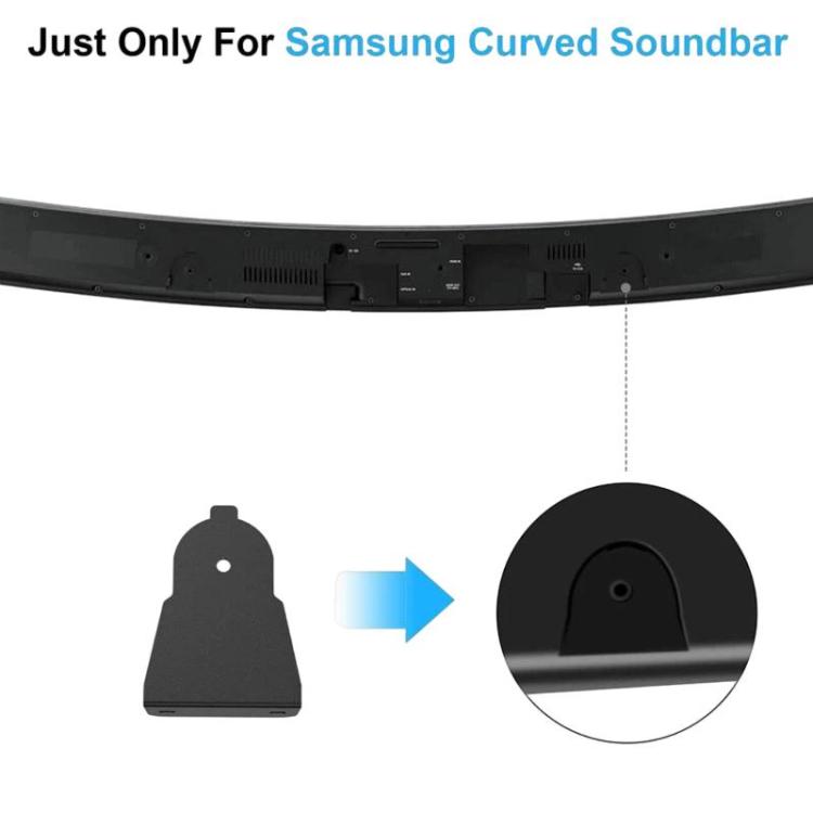 JJ-8007-B-0 2個セット Samsung曲面サウンドバー壁掛けスピーカーブラケット用、Samsung曲面サウンドバー用