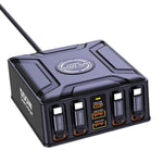 550W USB-C GaN 超高速充電 マルチポート 伸縮式ケーブルチャージャー、EUプラグ、USプラグ、UKプラグ、AUプラグ、KRプラグ