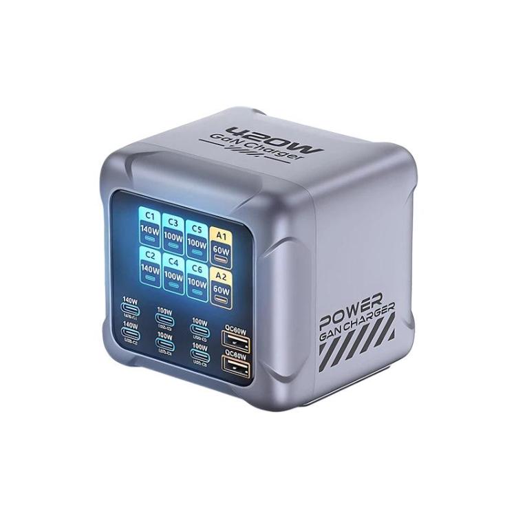 420W GaN 超高速充電 マルチポートチャージャー、EUプラグ、USプラグ、UKプラグ、AUプラグ、KRプラグ