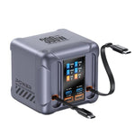 300W マルチポートチャージャー USBソケット付き 内蔵ケーブル、EUプラグ、USプラグ、UKプラグ、AUプラグ、KRプラグ
