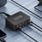330W GaN 超高速充電 マルチポートチャージャー、EUプラグ、USプラグ、UKプラグ、AUプラグ、KRプラグ