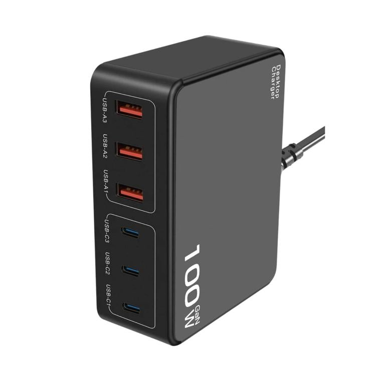 100W 高出力PD急速充電 USBマルチポートチャージャー、USプラグ、EUプラグ、AUプラグ、KRプラグ、UKプラグ