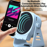 ワイヤレス誘導スピーカー 電話スタンド付き 多機能デスクトップ Bluetooth スピーカー ナイトライト