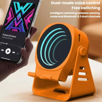 ワイヤレス誘導スピーカー 電話スタンド付き 多機能デスクトップ Bluetooth スピーカー ナイトライト