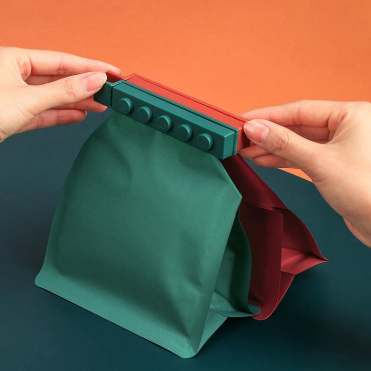 4個セット ブロック食品シールクリップ キッチン用フレッシュクリップ スナック用プラスチックバッグクリップ、シールクリップ