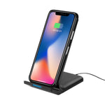 R2 10W 縦置きモバイルフォン ワイヤレス充電器 スマート急速充電 スタンド型 デスクトップスタンド、R2（ブラック）