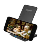 R2 10W 縦置きモバイルフォン ワイヤレス充電器 スマート急速充電 スタンド型 デスクトップスタンド、R2（ブラック）