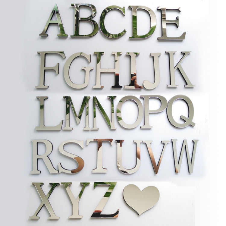 2個入り ホームデコ クリエイティブ パーソナリティ 英文字 アクリルミラー 3D DIY 壁ステッカー