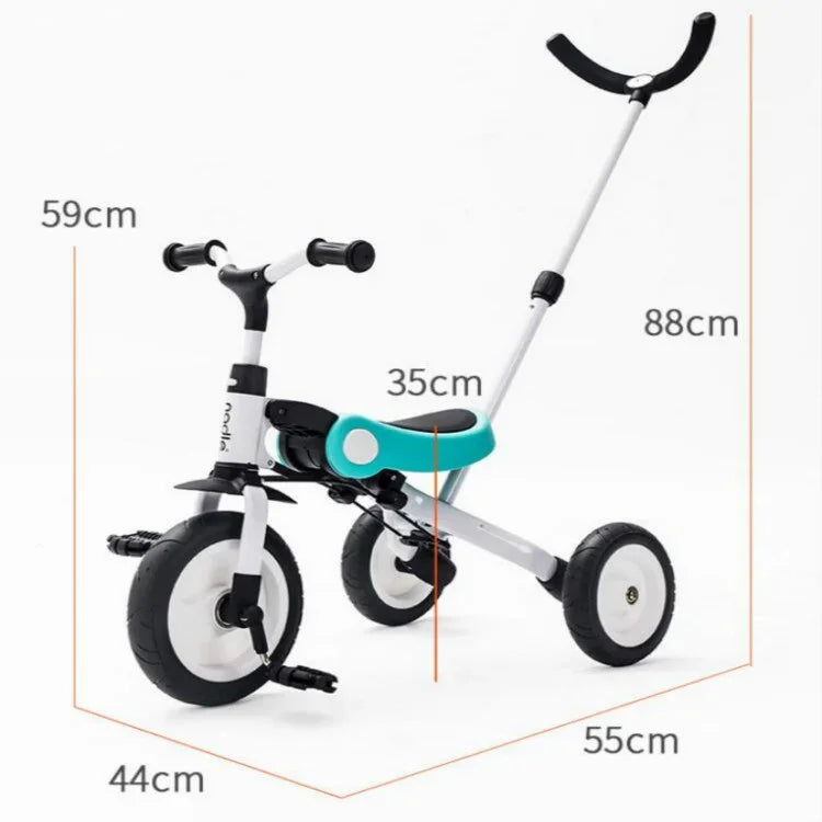 乗用おもちゃ ベビートライシクル 子供用折りたたみ自転車 キッズスクーター、ベビートライシクル