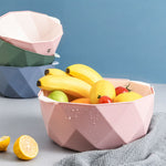 二重層中空排水バスケット家庭用プラスチック多機能野菜果物洗い皿、小型、大型