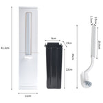 バスルームトイレブラシ 一体型プレス開閉蓋付き四角いゴミ箱セット ブラシ付き