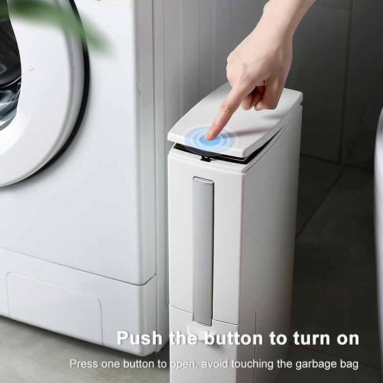 バスルームトイレブラシ 一体型プレス開閉蓋付き四角いゴミ箱セット ブラシ付き