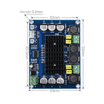 XH-M543 120W+120W デュアルチャンネルステレオ高出力デジタルTPA3116D2オーディオパワーアンプボード、120W+120Wデュアルチャンネルオーディオアンプ