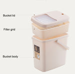 オフィス用プラスチック茶殻バケツ 茶殻廃棄バケツ プッシュ蓋付き携帯用ゴミ箱、7L、10L