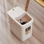 オフィス用プラスチック茶殻バケツ 茶殻廃棄バケツ プッシュ蓋付き携帯用ゴミ箱、7L、10L