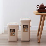 オフィス用プラスチック茶殻バケツ 茶殻廃棄バケツ プッシュ蓋付き携帯用ゴミ箱、7L、10L