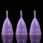 3PCS Reusable Soft Cup Medical Grade Silicone Menstrual Cup, Large, Small