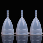 3PCS Reusable Soft Cup Medical Grade Silicone Menstrual Cup, Large, Small