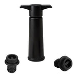 赤ワイン真空ポンプフレッシュナーシリコン製ワインストッパーセット、黒ポンプ2個ストッパー（OPP袋）、黒ポンプ2個ストッパー（箱）、2個ストッパー三穴（OPP袋）、黒ポンプ三点セット箱