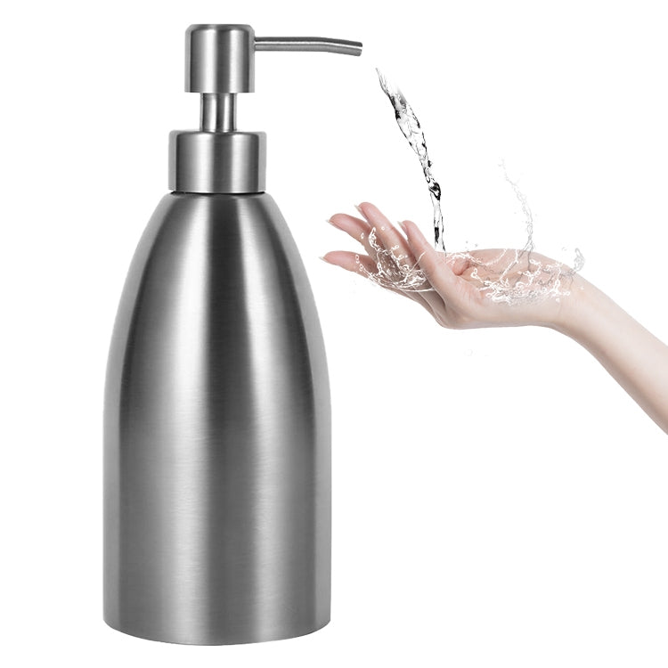 500mlステンレス製石鹸ディスペンサーキッチン浴室用シャンプーボトル洗剤ボトル、500ml石鹸ディスペンサー