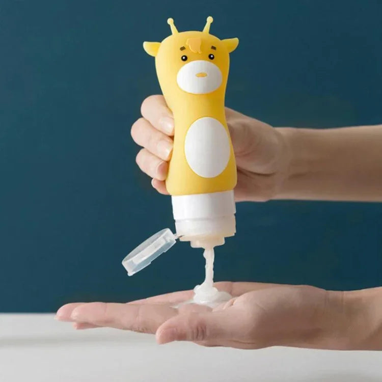 携帯用トラベルシャンプー ボディローション コスメボトル メイクコンテナ 収納ボックス、ブルーヒッポ