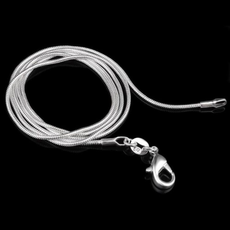 銀メッキ スネークボーンチェーン ネックレス 女性用 薄型ネックレス 1mm 16インチ、1mm 18インチ、1mm 22インチ、1mm 24インチ、1mm 26インチ、1mm 28インチ