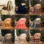 冬用ソファブランケットダブル厚手カシミヤコーラルフリースオフィスナップブランケット、1.5x2m、2x2.3m