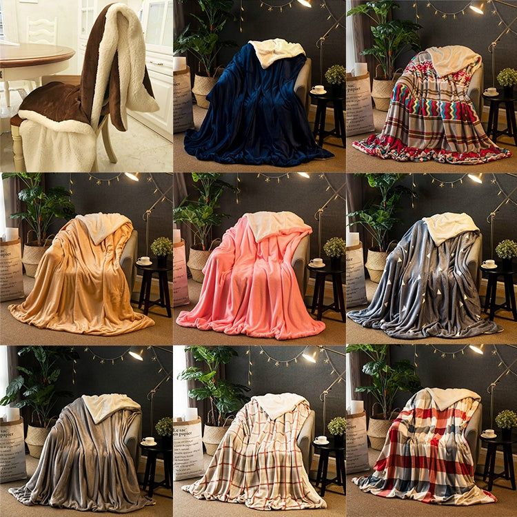 冬用ソファブランケットダブル厚手カシミヤコーラルフリースオフィスナップブランケット、1.5x2m、2x2.3m