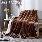 冬用ソファブランケットダブル厚手カシミヤコーラルフリースオフィスナップブランケット、1.5x2m、2x2.3m
