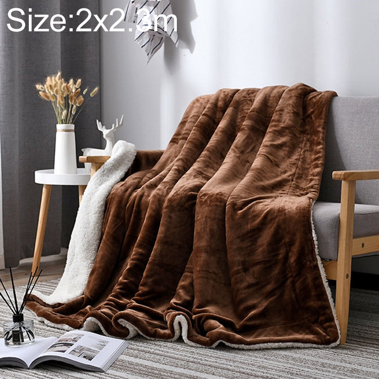 冬用ソファブランケットダブル厚手カシミヤコーラルフリースオフィスナップブランケット、1.5x2m、2x2.3m