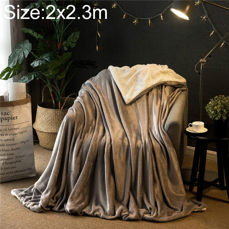 冬用ソファブランケットダブル厚手カシミヤコーラルフリースオフィスナップブランケット、1.5x2m、2x2.3m
