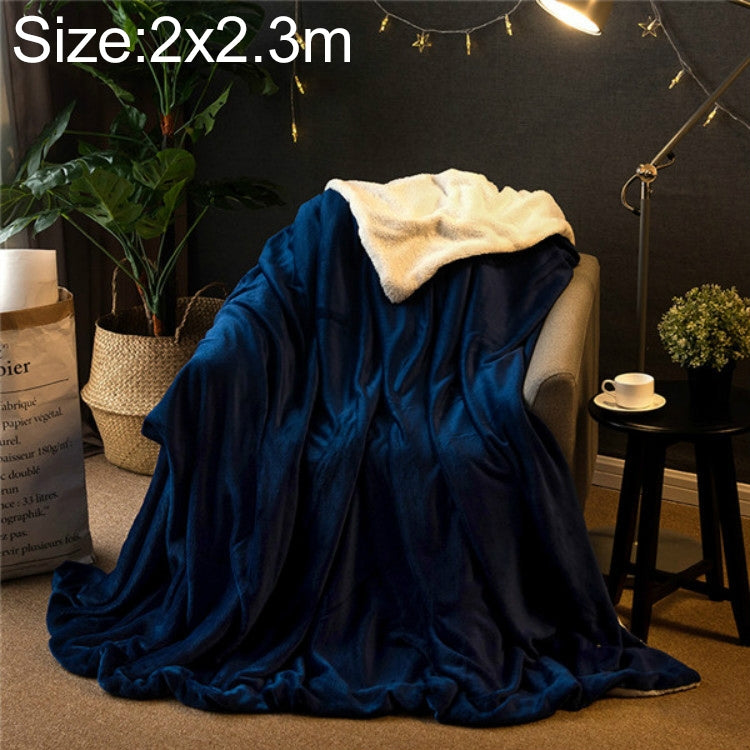 冬用ソファブランケットダブル厚手カシミヤコーラルフリースオフィスナップブランケット、1.5x2m、2x2.3m