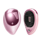 携帯用電動ヘアイオニックブラシ ヘアストレートナーブラシ マイナスイオンコーム 静電気防止マッサージ ミニストレートヘアコーム ピンク、グリーン