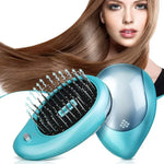 携帯用電動ヘアイオニックブラシ ヘアストレートナーブラシ マイナスイオンコーム 静電気防止マッサージ ミニストレートヘアコーム ピンク、グリーン