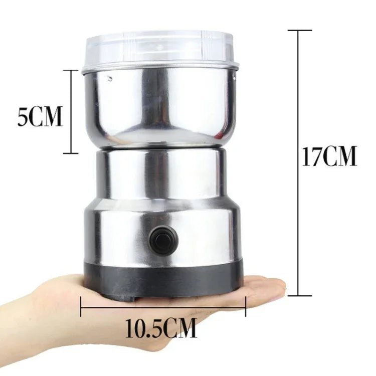 多機能EUプラグコーヒーグラインダー ステンレス電動 ハーブ／スパイス／ナッツ／穀物／コーヒー豆粉砕用、コーヒーグラインダー、EUプラグ
