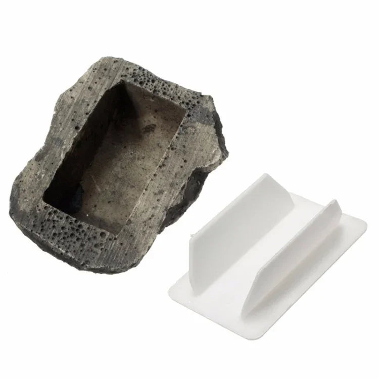 クリエイティブストーン保険キー収納ボックス 家の鍵紛失防止隠し収納キー、ストーン保険キー収納ボックス
