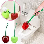 さくらんぼ形トイレブラシ バスルームクリエイティブかわいい便器ブラシ トイレ掃除キット 赤、緑