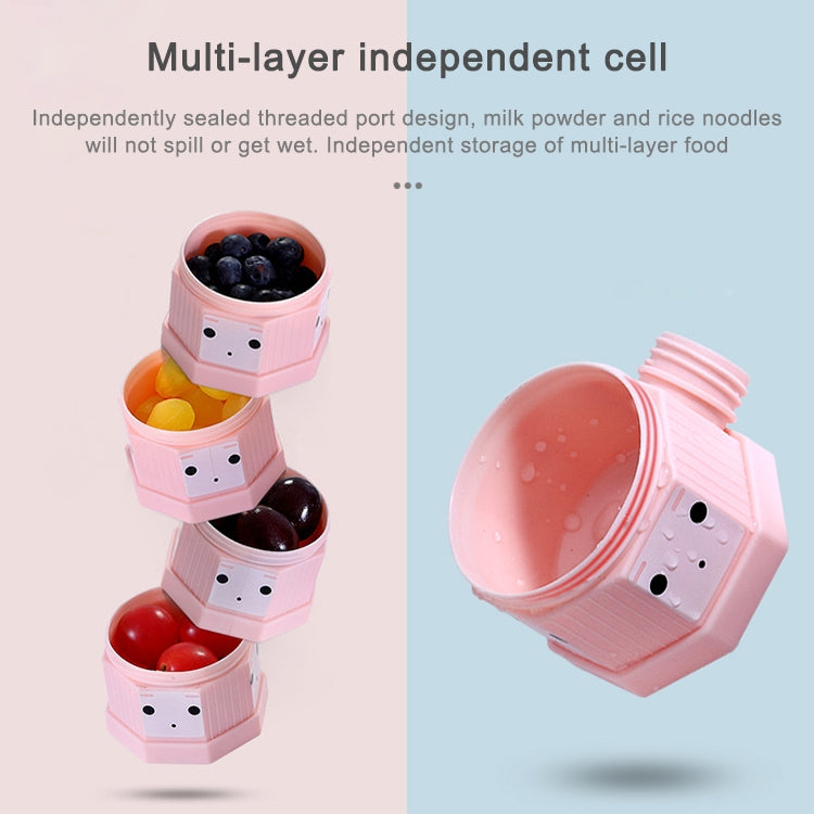 屋外用ポータブル分割式粉ミルクケース 赤ちゃん用密閉粉ミルクケース、3グリッド、4グリッド