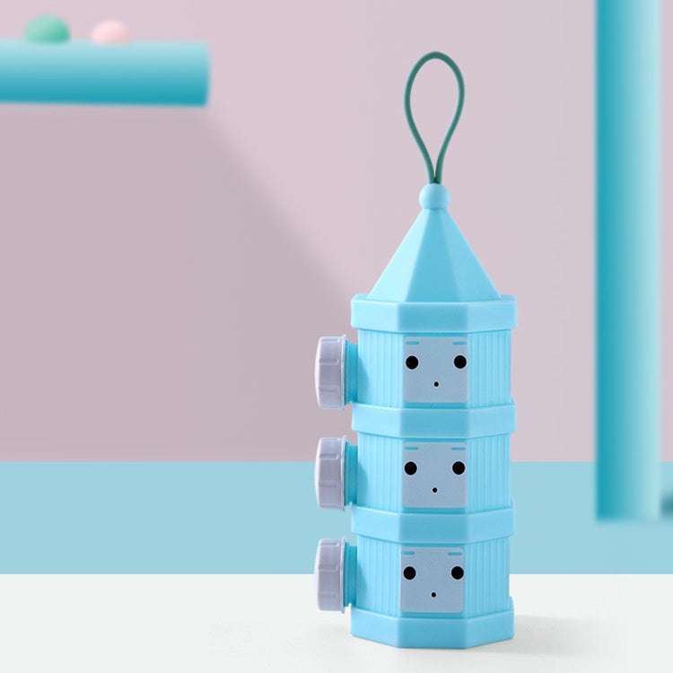 屋外用ポータブル分割式粉ミルクケース 赤ちゃん用密閉粉ミルクケース、3グリッド、4グリッド