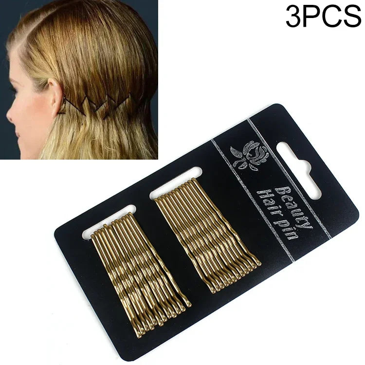 3個入り 女性用ブラックゴールドバレッタ ヘアクリップ ヘッドバンド ヘアアクセサリー
