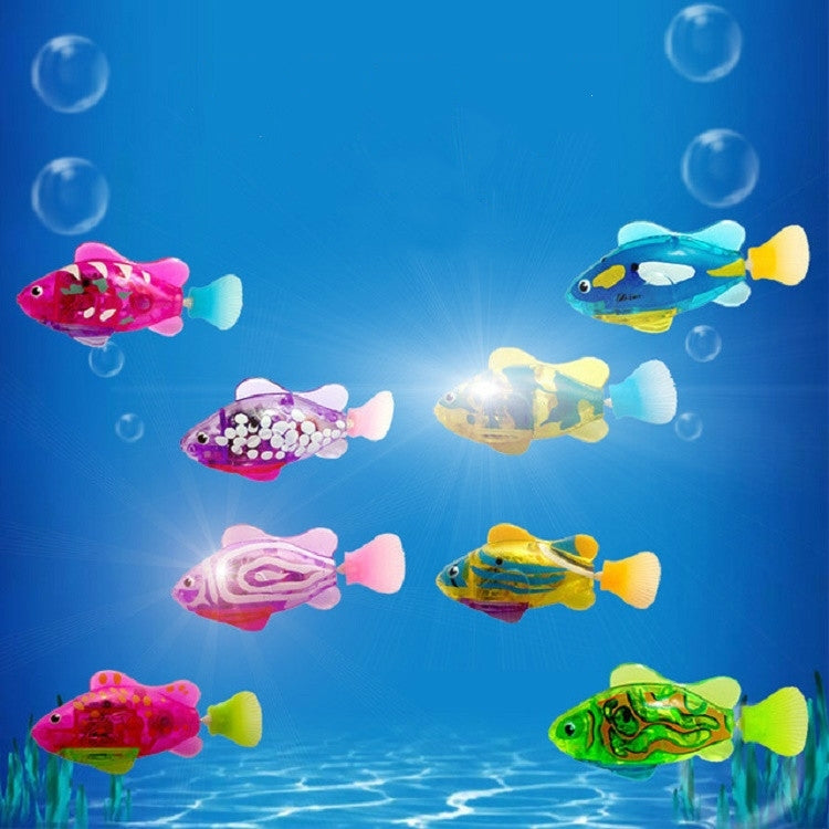 8in1シミュレーション電動魚 赤ちゃん用シャワートイ 水泳＆照明機能付き シミュレーション電動魚