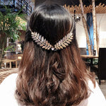 女性用ファッションヘッドバンド クリスタル合金ヘアバンド バックホルダー