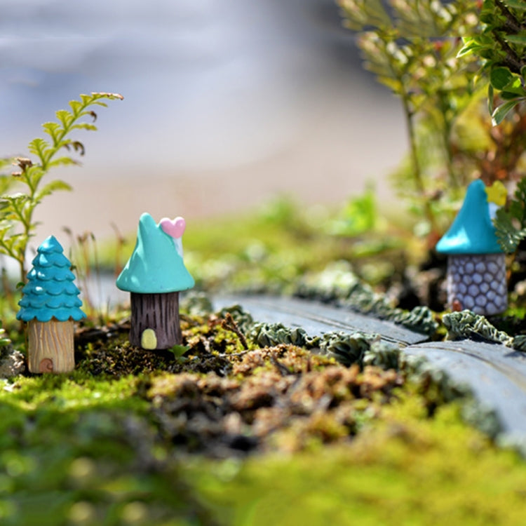 2個セット カートゥーンツリーハウス苔マイクロランドスケープ多肉植物飾り ジュエリー、ランダムスタイル配送、カートゥーンツリーハウス飾り
