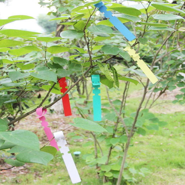 100個園芸植物苗木種子吊り下げ木ラベル、植物ラベル5黄色、植物ラベル5緑、植物ラベル5青、植物ラベル5赤、植物ラベル5白、植物ラベル5ピンク