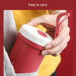クリエイティブプラスチック朝食用飲料 お粥 スープ用 耐熱電子レンジスープカップ