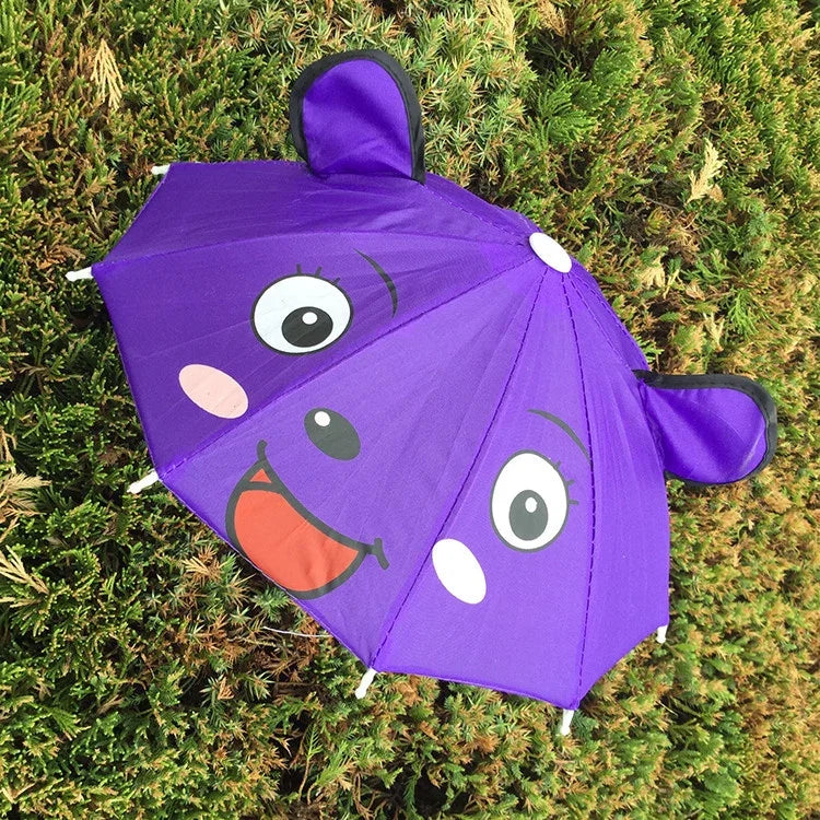 かわいいキャラクター子供用傘 クリエイティブロングハンドル動物傘