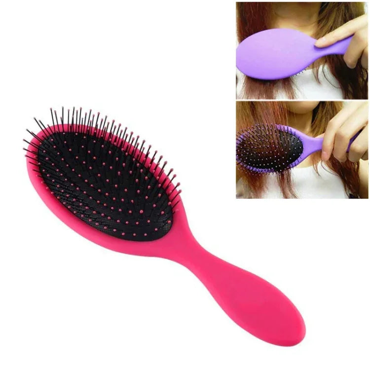 柔らかい女性用ヘアブラシ サロン用ヘアスタイルコーム ウェット＆ドライ頭皮マッサージブラシ