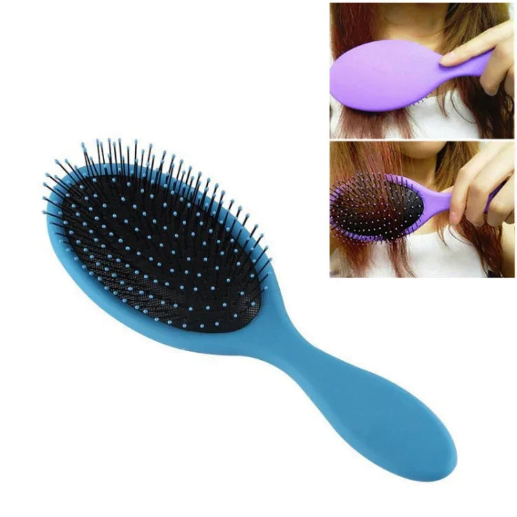 柔らかい女性用ヘアブラシ サロン用ヘアスタイルコーム ウェット＆ドライ頭皮マッサージブラシ