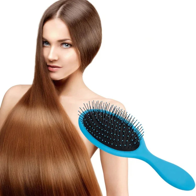 柔らかい女性用ヘアブラシ サロン用ヘアスタイルコーム ウェット＆ドライ頭皮マッサージブラシ